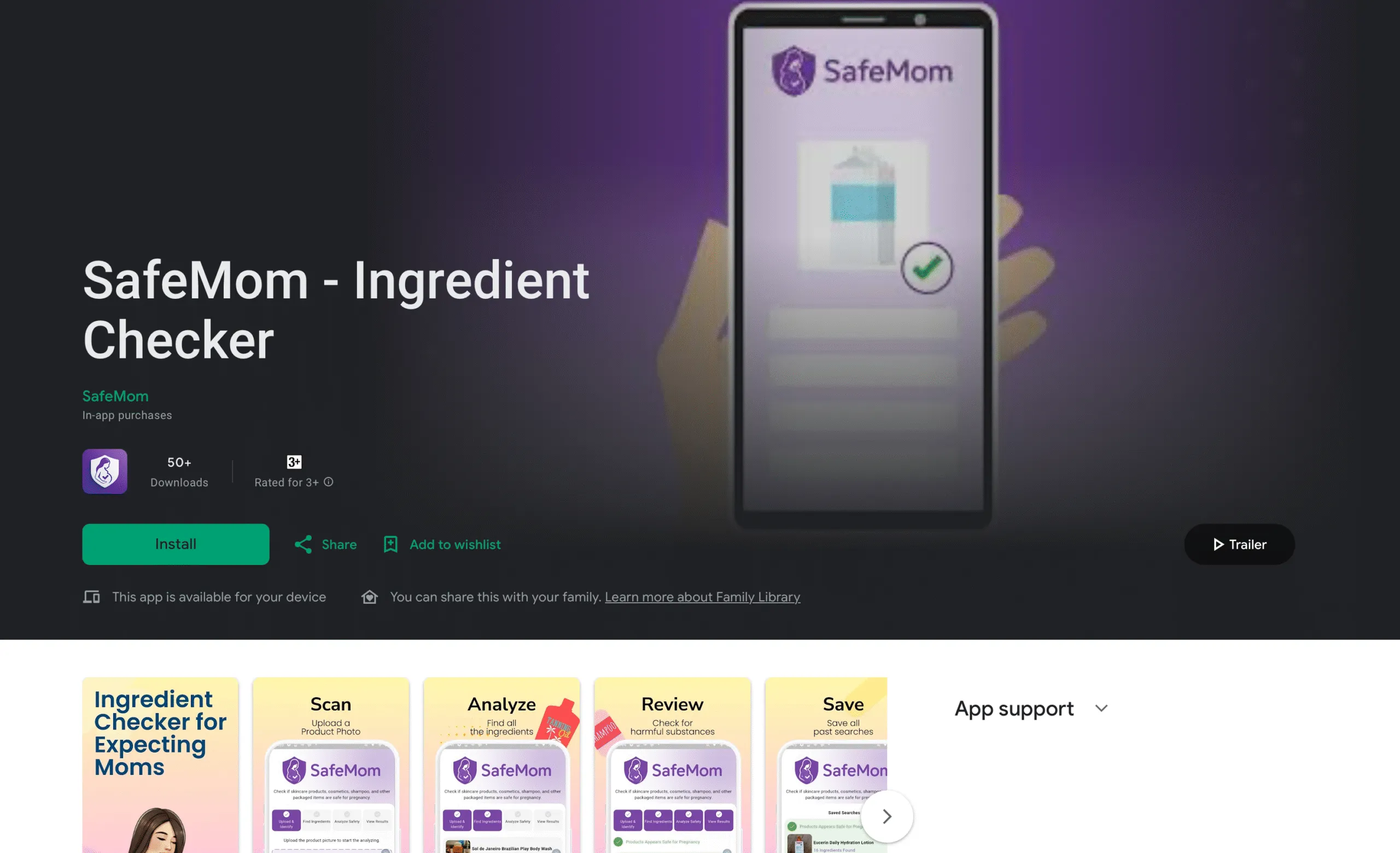 SafeMom app screenshot